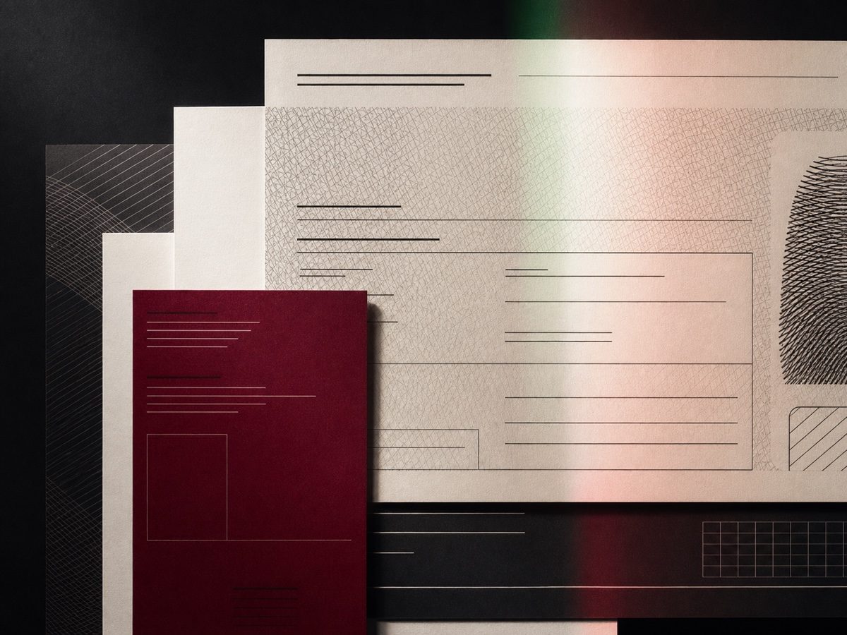 Composición editorial sobre identidad y protección de datos